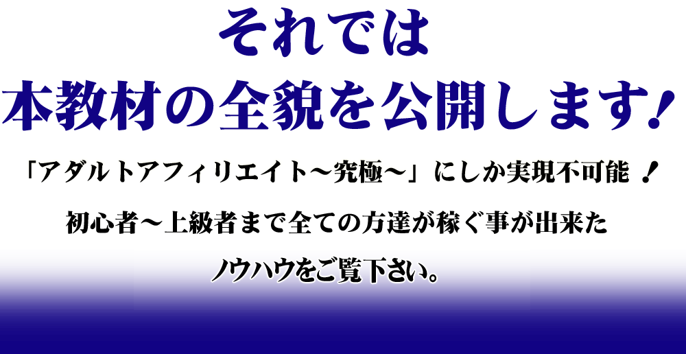 アダルトアフィリエイト 究極